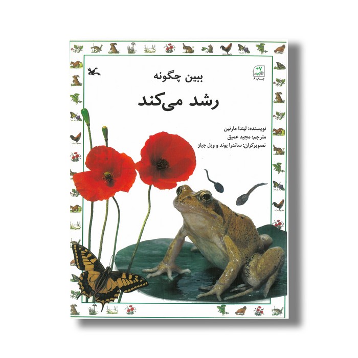 کتاب ببین چگونه رشد می کند اثر لیندا مارتین ترجمه مجید عمیق نشر کانون پرورش فکری کودکان و نوجوانان